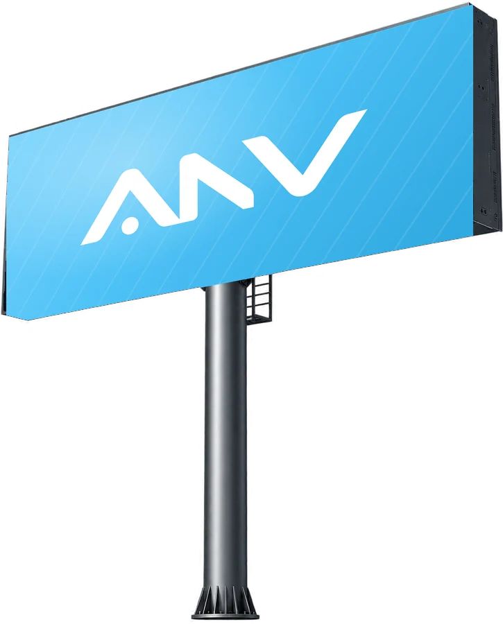 LED-⁠экран ANV Highway на опоре у трассы